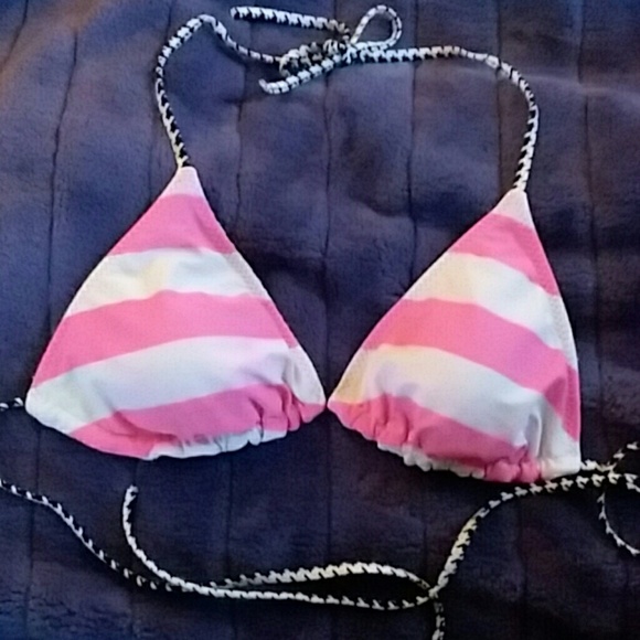 Pink & White String Bikini Top - Picture 3 of 4